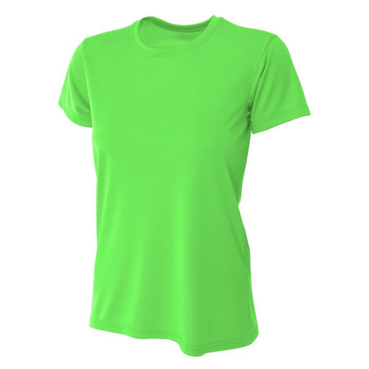 Amity Girls T&F Short Sleeve Tee 2024- Safety Green