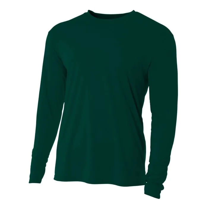 Woodstics　OUTLINE L/S Tee　GREEN　XXL N3165MRR Men Long Sleeve Tee - Forest Green – Woodbridge Running
