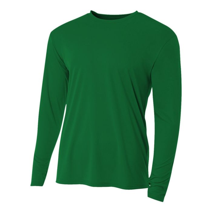 Men's A4 Long Sleeve Tee - MRR Kelly Green